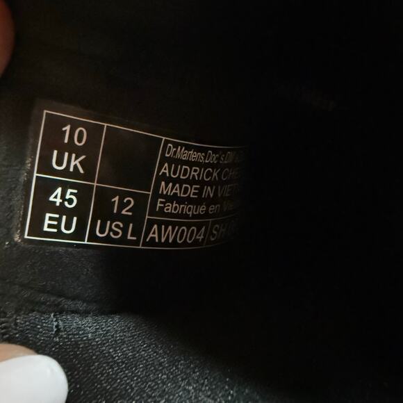 Dr. Martens Womens Audrick Chelsea Boot US 12 EU 45 Black Leather EUC - Picture 12 of 14